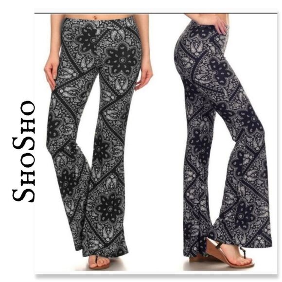 NWT ShoSho Wide Leg High Waist Pant - Navy/White - Picture 1 of 8